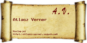 Atlasz Verner névjegykártya
