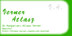 verner atlasz business card